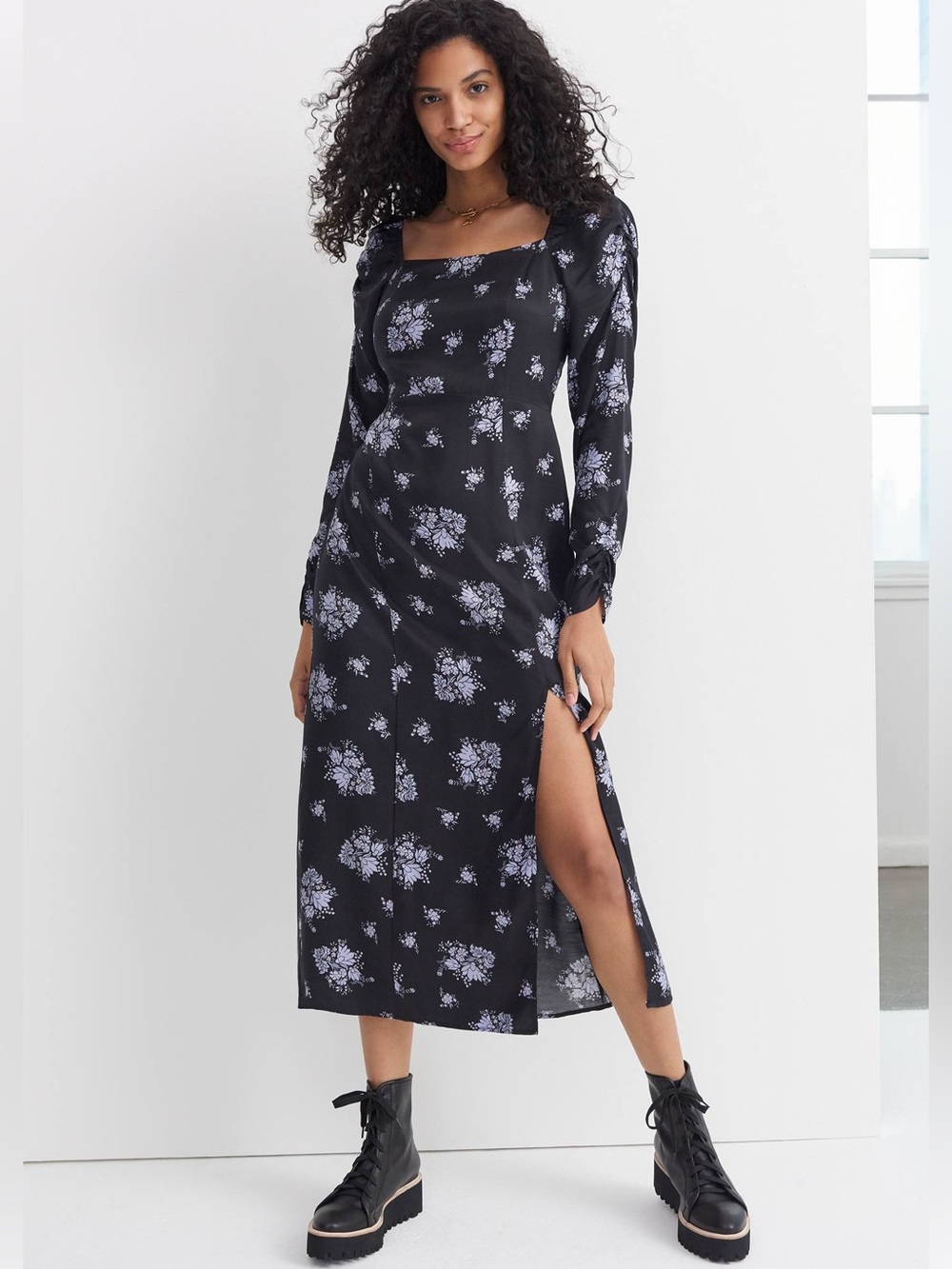 Anthropologie Maeve Hedy Ruffled Floral Cottagecore Midi Dress